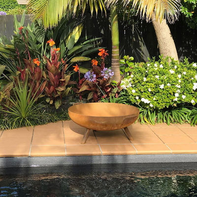 Ronde Corten-de Brandkom van Pit Garden Decorative Corten Steel van de Staalbrand