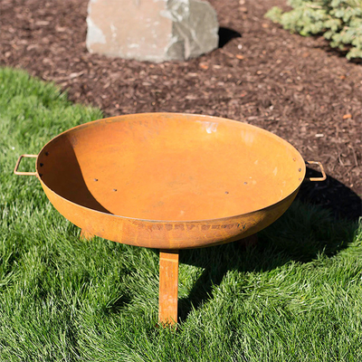 Van het Staal Openluchtrusty metal fire pit outdoor van Corten van de Gneetuin Houten de Brandkuil
