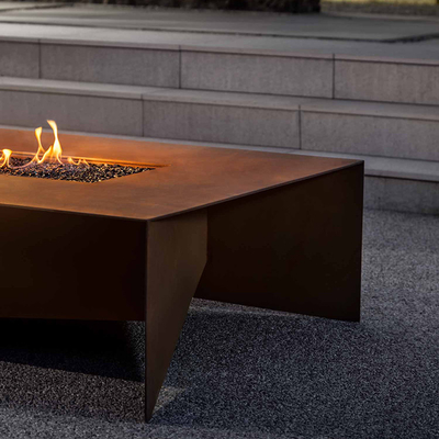 72 de Lijst van duimrusty rectangular corten steel fire het Houten Branden