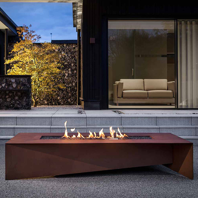 72 de Lijst van duimrusty rectangular corten steel fire het Houten Branden
