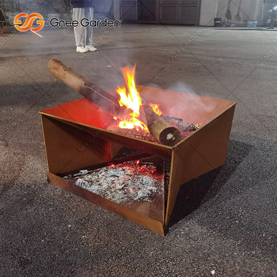 Gneetuin Brand Pit Simple For Camping Party van het 20 Duim de Rechthoekige Staal