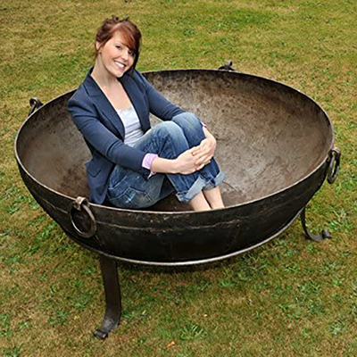 De openlucht van het het Staalmetaal van Corrosie Materiële Corten Brand Pit Wood Burning Black 60150cm