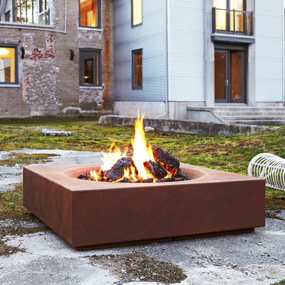 3mm Dikke Vierkante het Metaalbrand Pit Firewood Burning van het Verweringsstaal