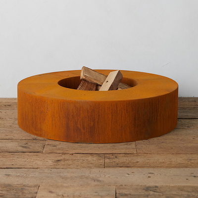 Distinctief Corten-Staal Rusty Metal 2mm Dikte Heater Corten Steel Fire Pit voor Openluchtbrand Pit Bowl