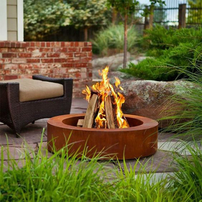 Het ronde Openlucht van de het Staalbrand van Tuincorten Branden van Pit Camping For Outside Wood
