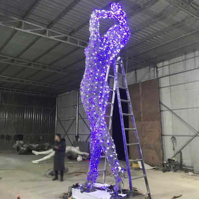 500cm het Beeldhouwwerk Dansende Dame Customized van het Hoogte Grote Roestvrije staal