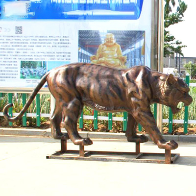 3m het Realistische Openluchtbrons Tiger Statue van Aantique van het Bronsbeeldhouwwerk