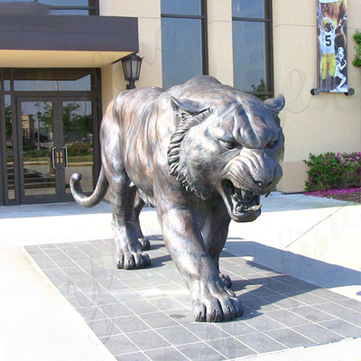 3m het Realistische Openluchtbrons Tiger Statue van Aantique van het Bronsbeeldhouwwerk