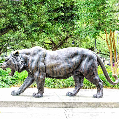 3m het Realistische Openluchtbrons Tiger Statue van Aantique van het Bronsbeeldhouwwerk