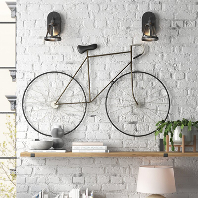 Het Metaalmuur Art Decor Metal Bicycle Wall Art For Living Room van het 59 Duimijzer