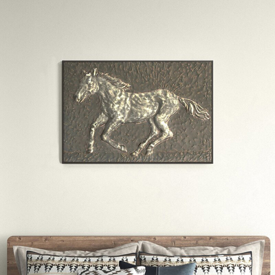 Muur Art Decor Embossed Panels van het 38 de Lopende Paardenmetaal van de Duimbinnenhuisarchitectuur