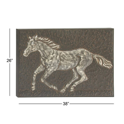Muur Art Decor Embossed Panels van het 38 de Lopende Paardenmetaal van de Duimbinnenhuisarchitectuur