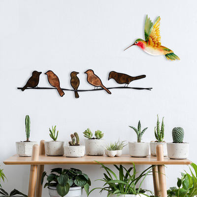 Gneetuin 6“ van de de Vogelmuur van het Hoogte het Eigentijdse Metaal Beeldhouwwerk Binnen