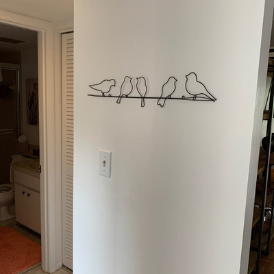 ISO14001 metaalmuur Art Decor Birds On een de Muurkunst van het Draadmetaal 5 Duim