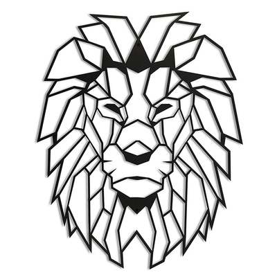 De esthetische Duim van Metaallion head wall art 17.5x24 voor Rustieke Cabine