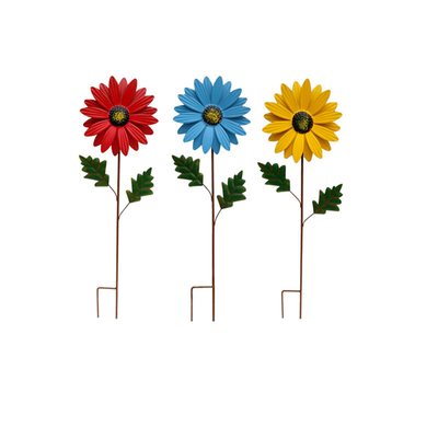 Van het het Metaalvuurrad van de zonnebloemwindmolen de Beeldhouwwerken van de de Tuinwind voor het Gazon van het Balkonterras